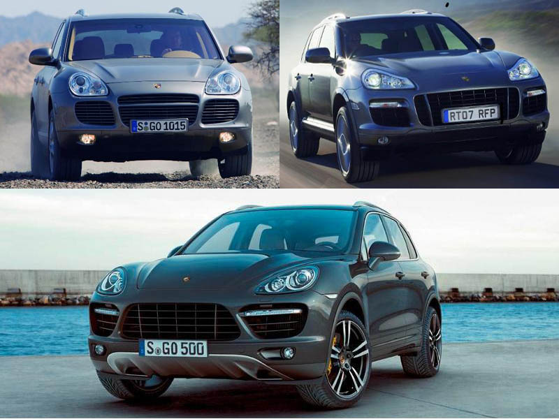 Evoluci�n frontal del Cayenne Turbo